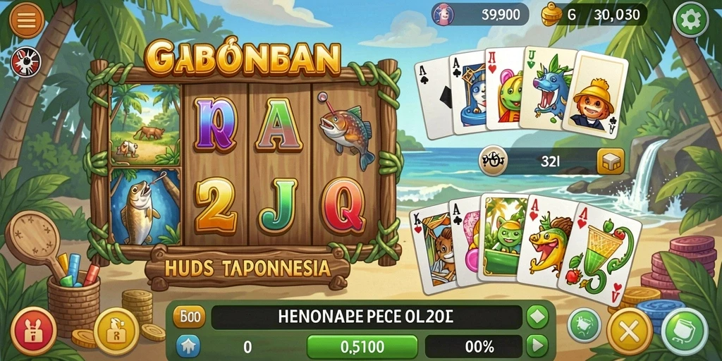 Screenshot menunjukkan berbagai bonus yang tersedia untuk pemain.