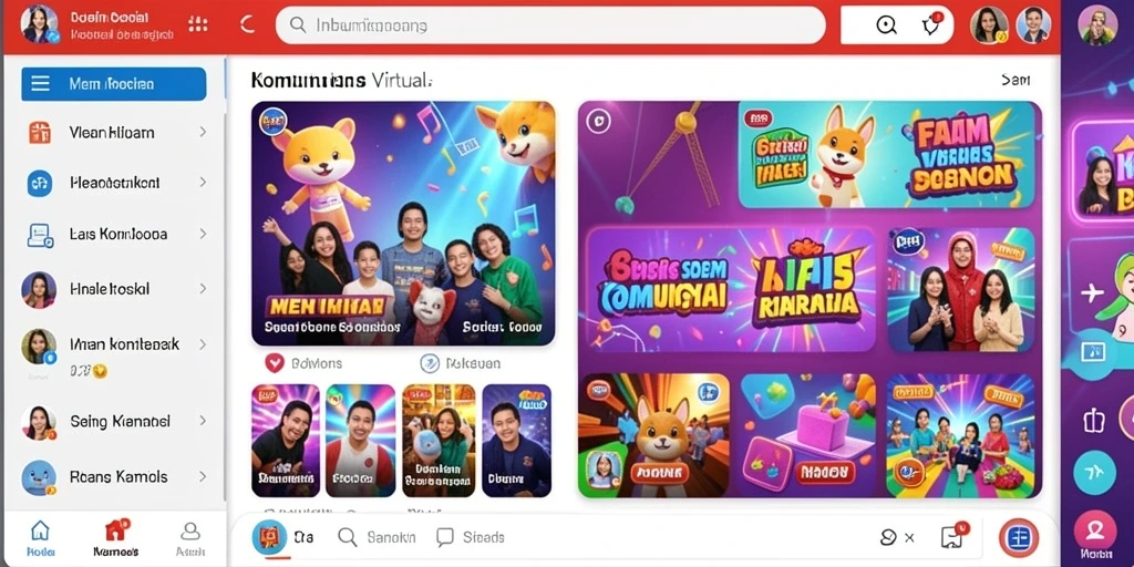 Komunitas aktif dan interaktif di dalam game.